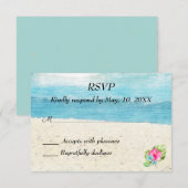 Beach Wedding UAWG RSVP Karte (Vorne/Hinten)