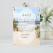 Beach Wedding UAWG s RSVP Karte (Stehend Vorderseite)