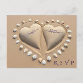 Beach Wedding UAWG- Sandherzen Postkarte (Vorderseite)