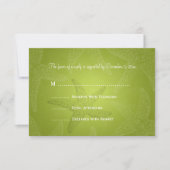 Beach Wedding UAWG Starfish Lime Green RSVP Karte (Vorderseite)
