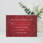 Beach Wedding UAWG Starfish Red RSVP Karte (Stehend Vorderseite)