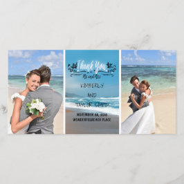 Beach Wedding Vielen Dank Dankeskarte