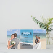 Beach Wedding Vielen Dank Dankeskarte (Stehend Vorderseite)