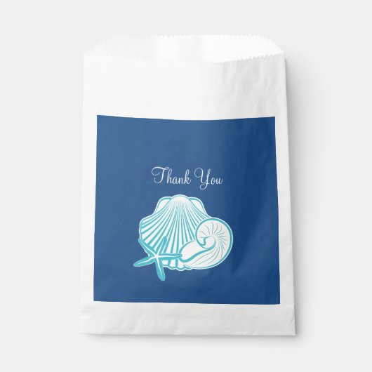 Beach Wedding Vielen Dank Geschenktütchen (Vorderseite)
