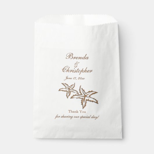 Beach Wedding Vielen Dank Geschenktütchen (Vorderseite)