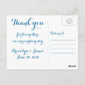 Beach Wedding Vielen Dank Postkarten (Rückseite)