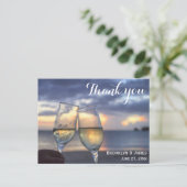 Beach Wedding Vielen Dank Postkarten (Stehend Vorderseite)