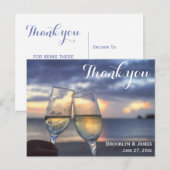 Beach Wedding Vielen Dank Postkarten (Vorne/Hinten)