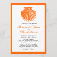 Beach Wedding Vintag Scallop Muschel Orange