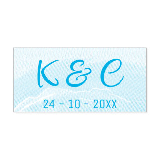 Beach Wedding Watercolor Permastempel