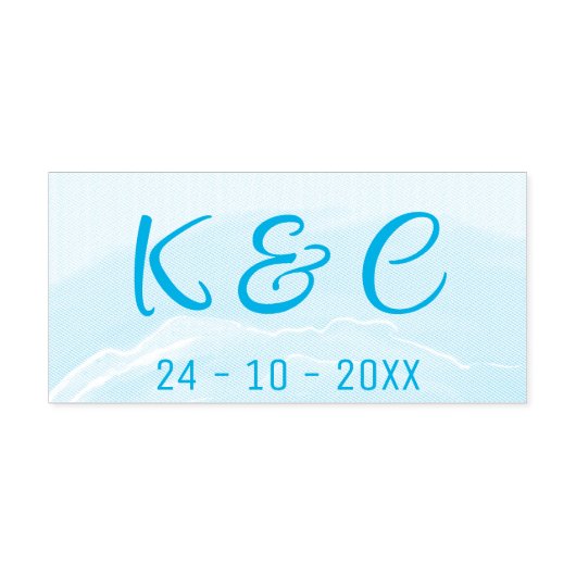 Beach Wedding Watercolor Permastempel (Design)