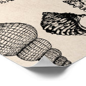 Beach Wedding Welcome Poster Muscheln Ozean (Ecke)