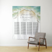 Beach Wedding Welcome Sign Seating Chart Wandteppich (Beispiel)