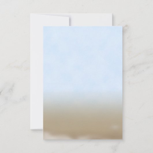 Beach Wedding White Wood Sign Tischnummer Card (Rückseite)