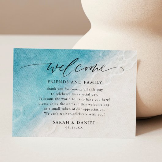 Beach Wedding Willkommensgeschenke Bag Platzkarten Begleitkarte
