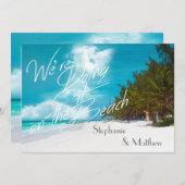 Beach Wedding Wir machen es auf der Beach Wedding Einladung (Vorne/Hinten)