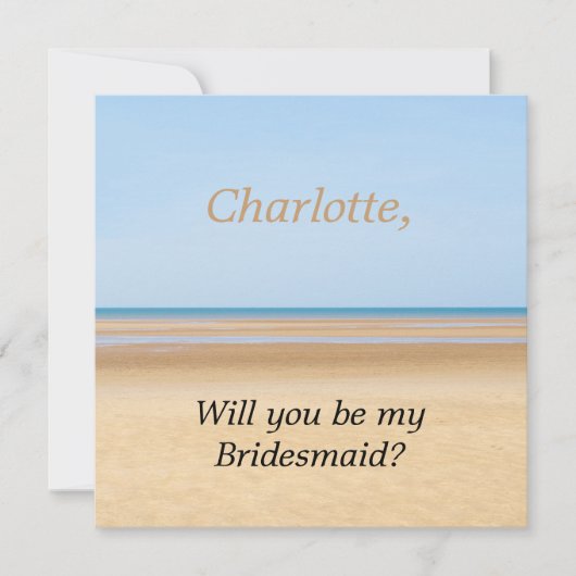 Beach Wedding wird meine Bridesmaid Card sein Einladung (Vorderseite)