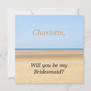 Beach Wedding wird meine Bridesmaid Card sein Einladung