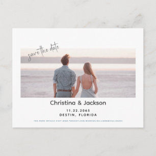 Beach Wedple Foto Save the Date Postkarte