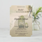 Beach Wedple, Liebe Brautparty Einladung (Stehend Vorderseite)