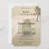 Beach Wedple, Liebe Brautparty Einladung (Vorderseite)