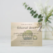 Beach Wedple, Liebe Probe Dinner Einladung (Stehend Vorderseite)