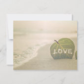 Beach Wedple, Liebe Probe Dinner Einladung (Rückseite)