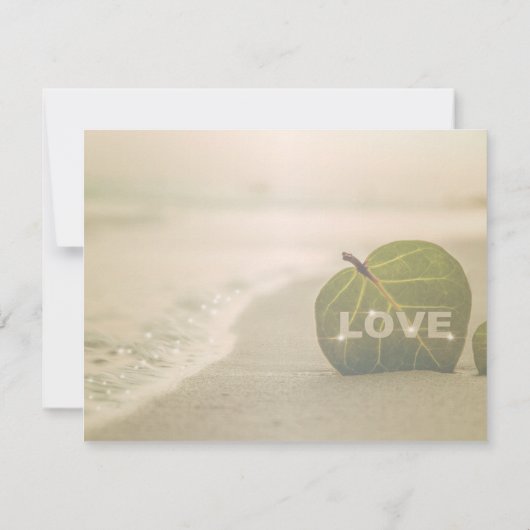 Beach Wedple, Liebe Probe Dinner Einladung (Rückseite)