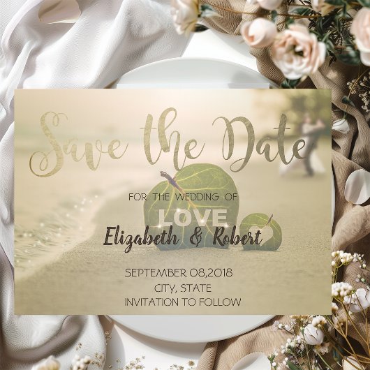 Beach Wedple, Liebe Save the Date