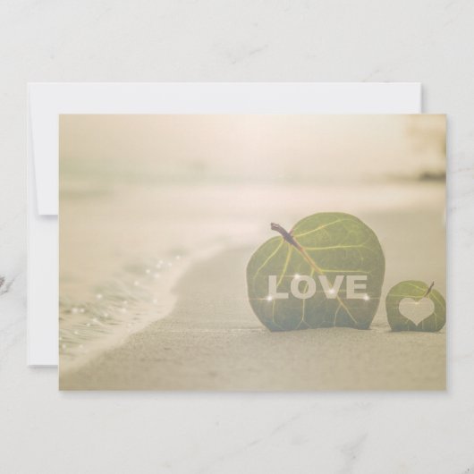 Beach Wedple, Liebe UAWG Einladung (Rückseite)