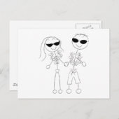 Beach Wedple Postkarte (Vorne/Hinten)