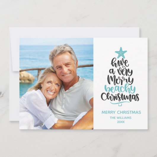 Beach Weihnachtskarte Feiertagskarte (Vorderseite)