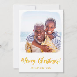 Beach Weihnachtskarte | Küstenurlaub Foto Feiertagskarte