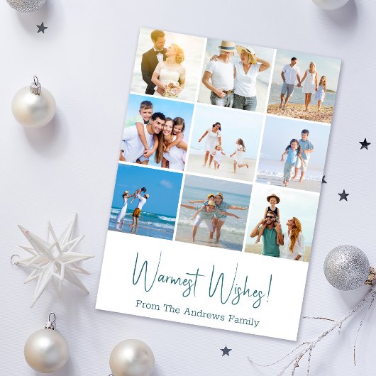 Beach Weihnachtskarte Multi Foto Urlaubskarte Feiertagskarte