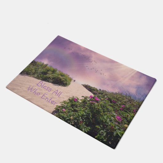 Beach Welcome Segen Fußmatte (Schrägansicht)