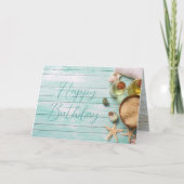 Beach Wellness-Center Happy Birthday Custom Messag Karte (Vorderseite)