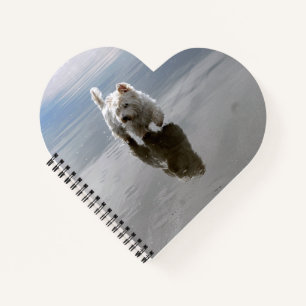 Beach Westie Reflection Foto Notebook Notizblock