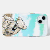 Beach Wheaten Terrier iPhone Case (Rückseite (Horizontal))