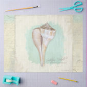 Beach Whelk Muschel Aqua Blue Aqua Seidenpapier (Basteln)