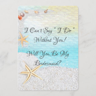 Beach White Sand wirst du meine Bridesmaid sein Einladung