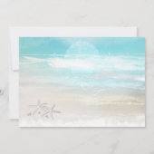 Beach White Starfish Elegante Sommereinladungen Einladung (Rückseite)