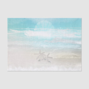 Beach White Starfish Elegante Sommerhochzeit Seidenpapier