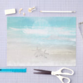 Beach White Starfish Elegante Sommerhochzeit Seidenpapier (Handwerk)