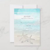 Beach White Starfish Elegante Summer RSVP Card (Vorderseite)
