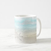 Beach White Starfish Eleganter Sommer-Chic Tropica Kaffeetasse (VorderseiteRechts)