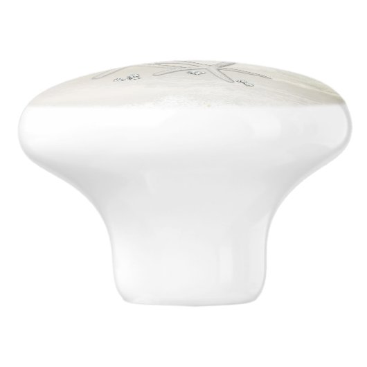 Beach White Starfish Eleganter Sommer-Chic Tropica Keramikknauf (Seitenansicht)