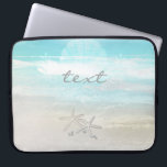 Beach White Starfish Eleganter Sommer-Chic Tropica Laptopschutzhülle<br><div class="desc">Beach White Starfish Eleganter Sommer Chic Tropical Ärmel.</div>