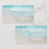 Beach White Starfish Eleganter Sommerurlaub Empfehlungskarte (Vorne/Hinten)