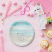 Beach White Starfish Elegantes Summer Custom Party Pappteller (Party)