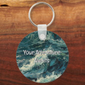 Beach Whitecaps Ihr Abenteuer beginnt Schlüsselanhänger (Rückseite)